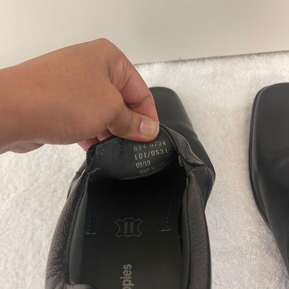 Hush Puppies Men's New Slip On Leather Formal Shoes Black Dress Size US 8 - Picture 5 of 8